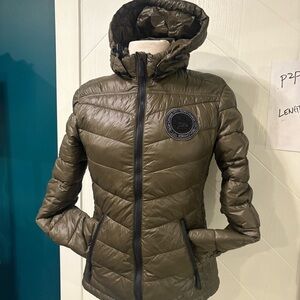 Toboggan Canada Olive Puffer Jacket Hooded Winter  | Techwear Outdoor Streetwear